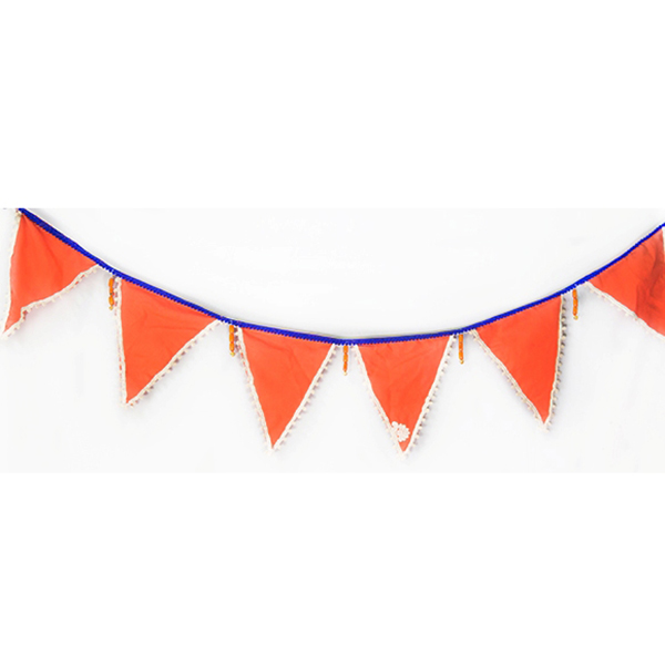Orange Festive Bunting Flags -Door